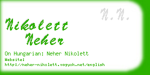 nikolett neher business card